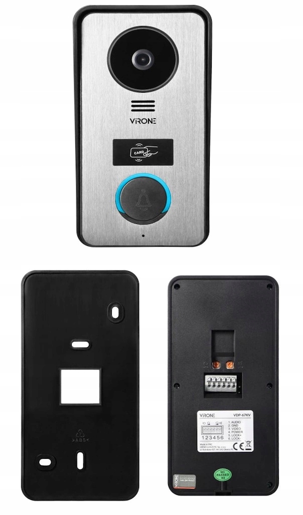 Rodinný videotelefon Virone 7" Full Hd, kabelový, Rfid