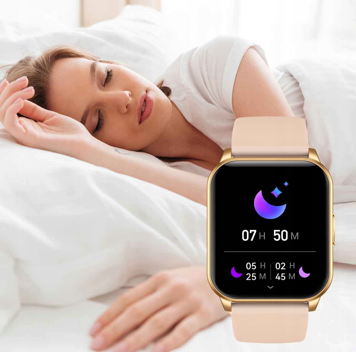 SMARTWATCH ZEGAREK DAMSKI ROZMOWY CIŚNIENIE PULS SPORT ZDROWIE Grubość koperty 9.8 mm