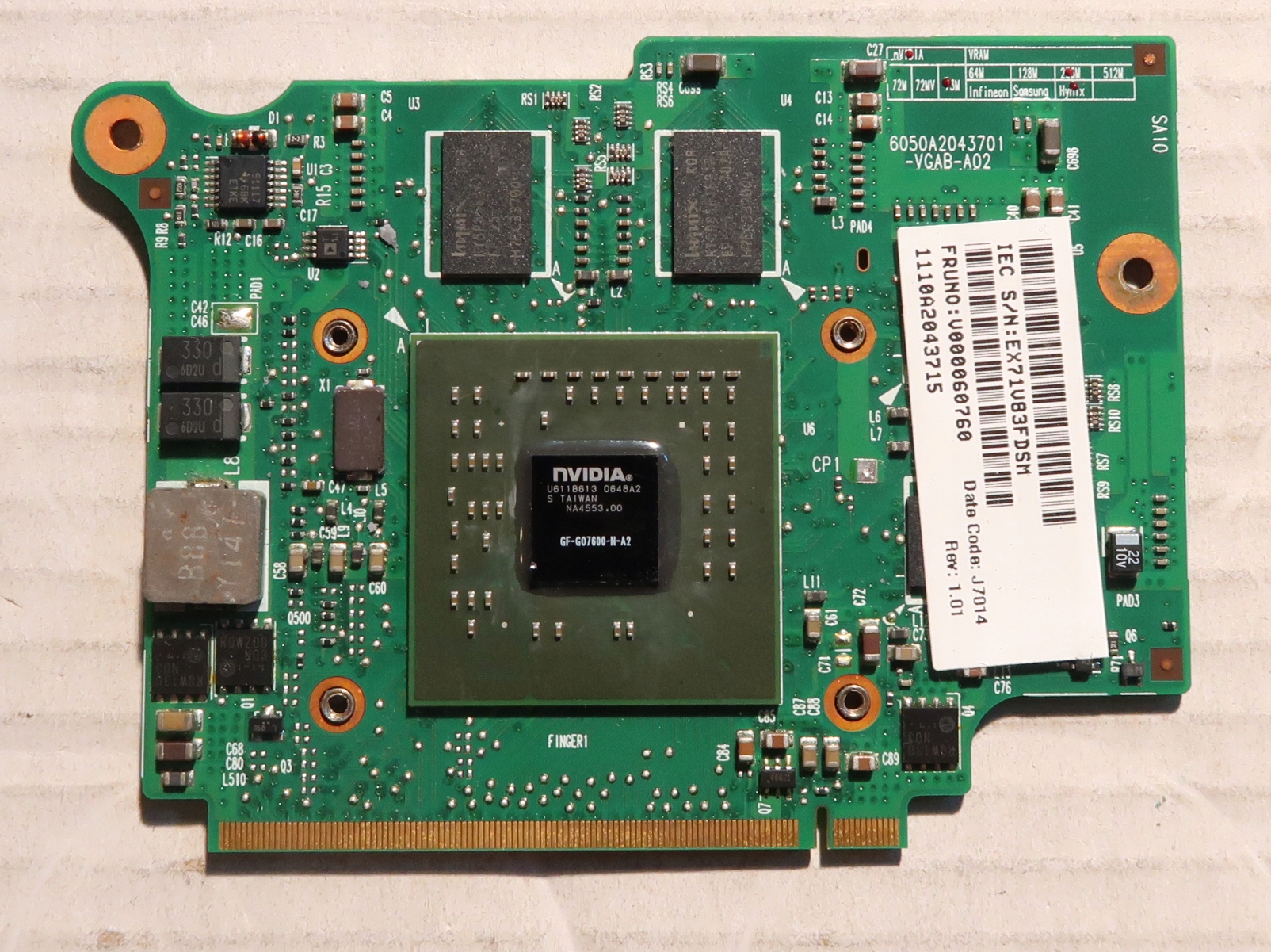 Karta graficzna TOSHIBA Satellite A100 NVidia GeForce Go 7600 ...