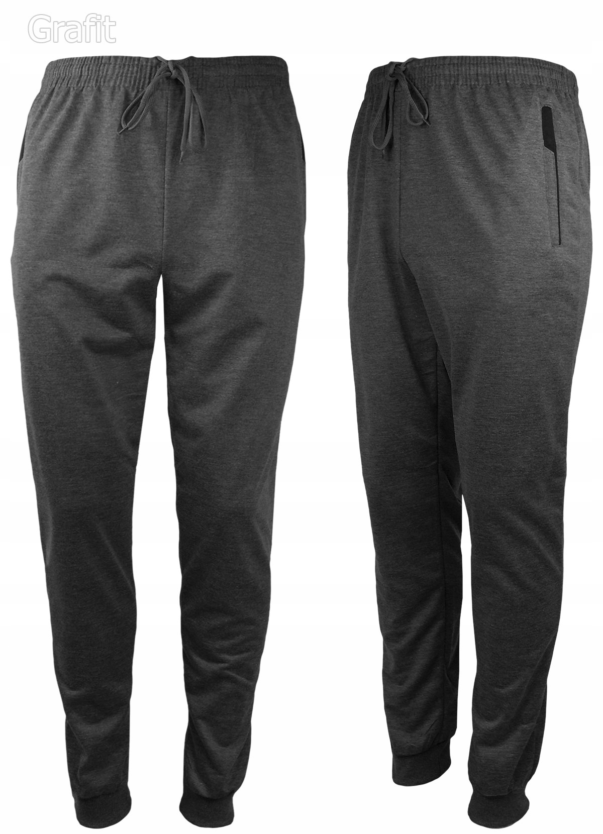 SPODNIE MĘSKIE DRESOWE BAWEŁNA dresy zamek XL Materiał dominujący bawełna