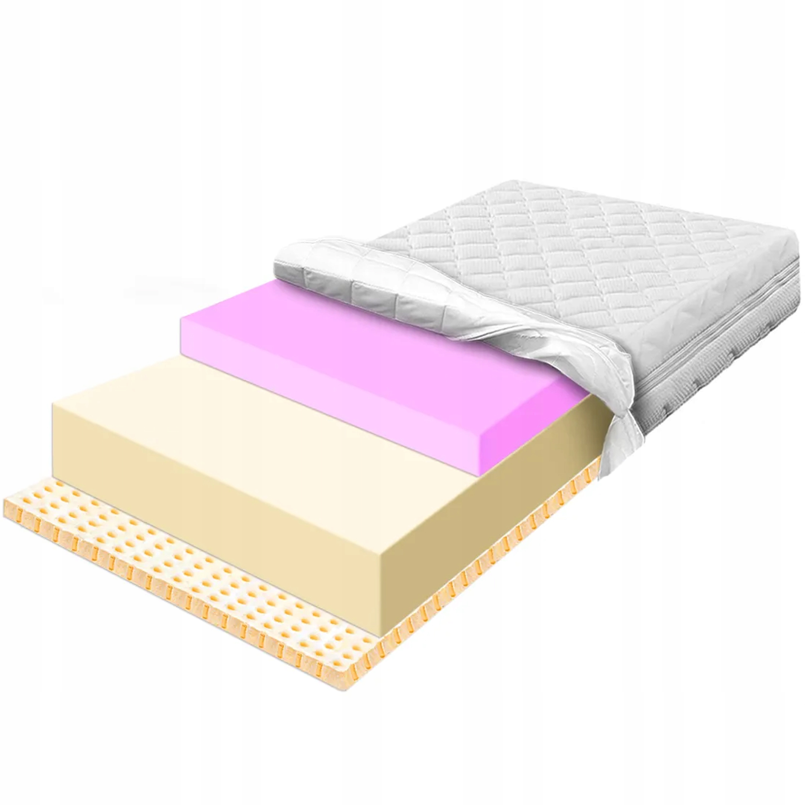 Matrace 100x190 luxusní latexová středně tvrdá pěna T25 Hr H4 14cm