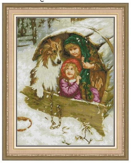 Křížková výšivka počítaná sada (kanva, mulina)