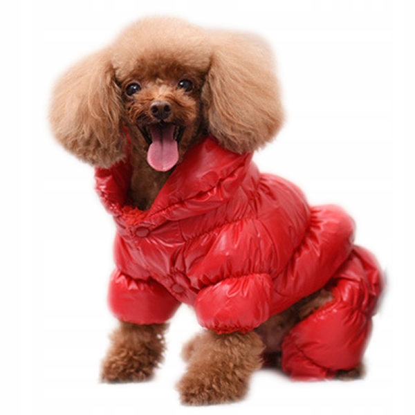 Levně Obleček Pro Psa Kombinéza Teplá Bunda S Fleecem Xs Červená