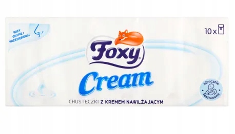 

Foxy Cream Chusteczki higieniczne 4 Warstwy, 10szt