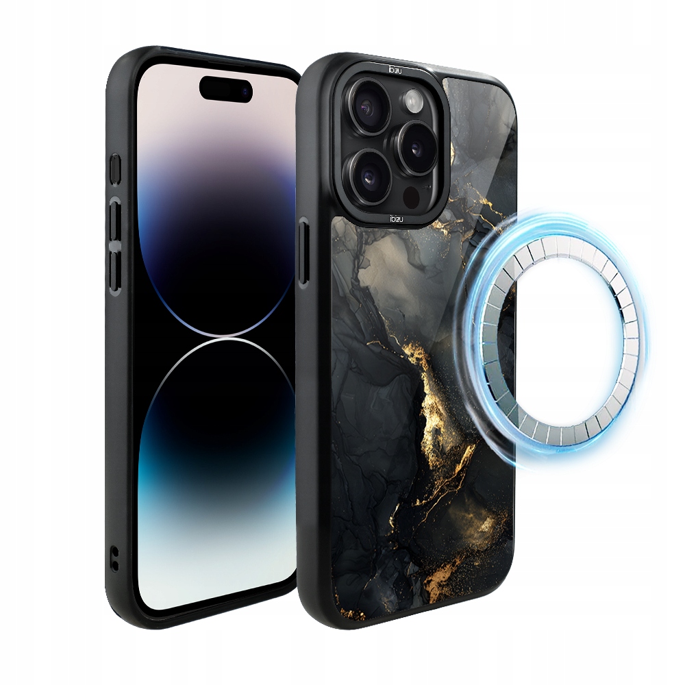 Matný Pouzdro Ibizu DropGuard s MagSafe pro iPhone 14 Pro, černý diamant
