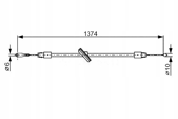 трос тормоза ручного MERCEDES