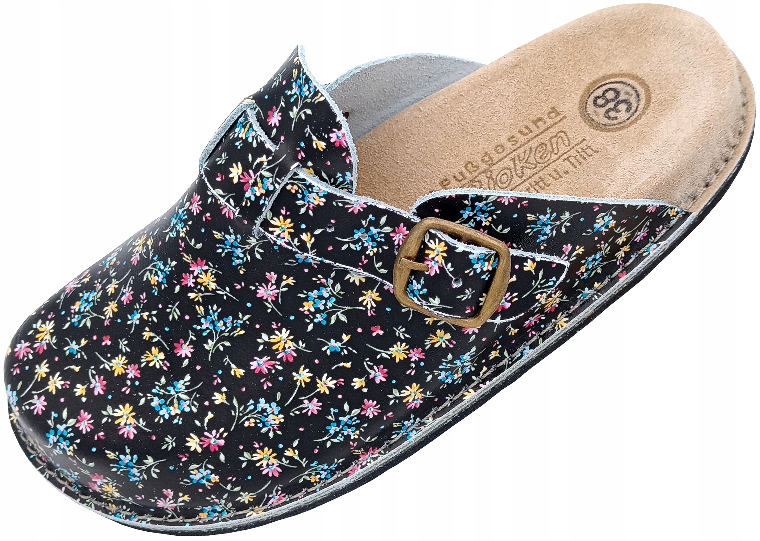 Dámské kožené Nazouváky Fusbet z bioken kůže