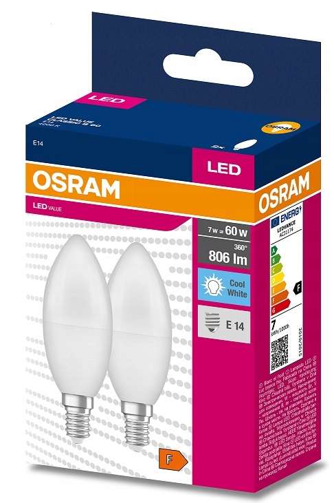 

2 x Osram świeczka Led Value 7W 60W 4000K E14