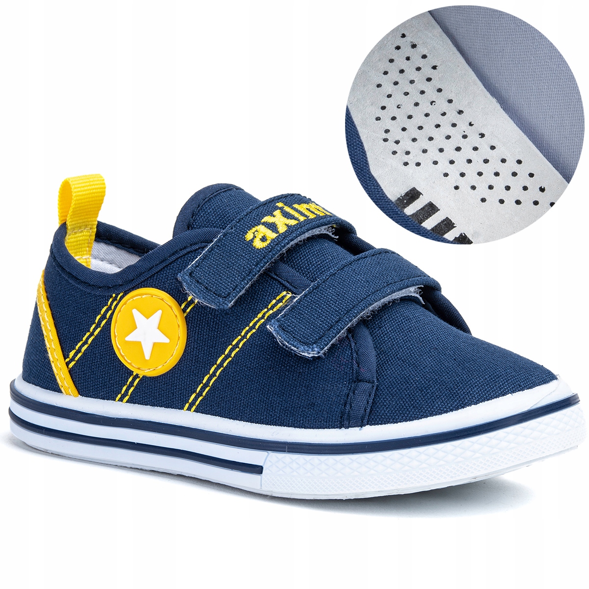 Tenisówki trampki dziecięce wkł. skóra lekkie Axim