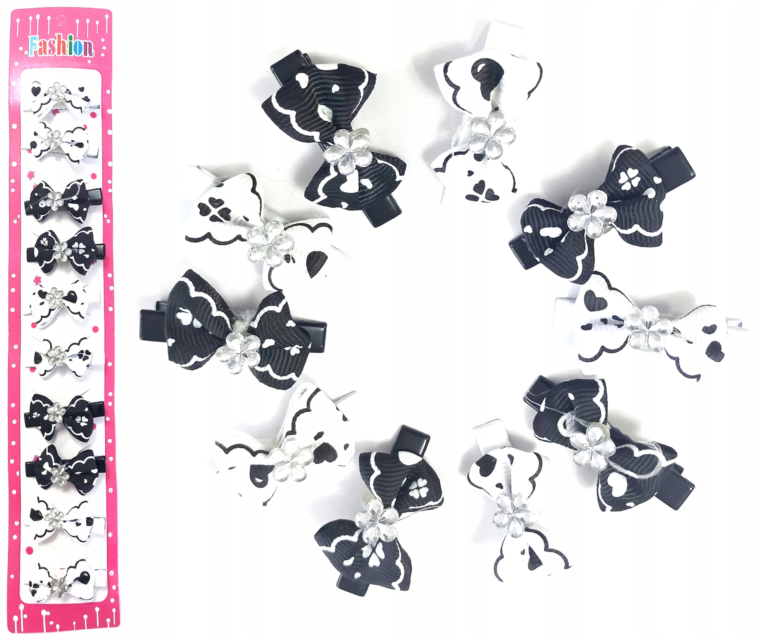 KOKARDKI SPINKI DO WŁOSÓW DZIEWCZYNKI SPINKA x 10