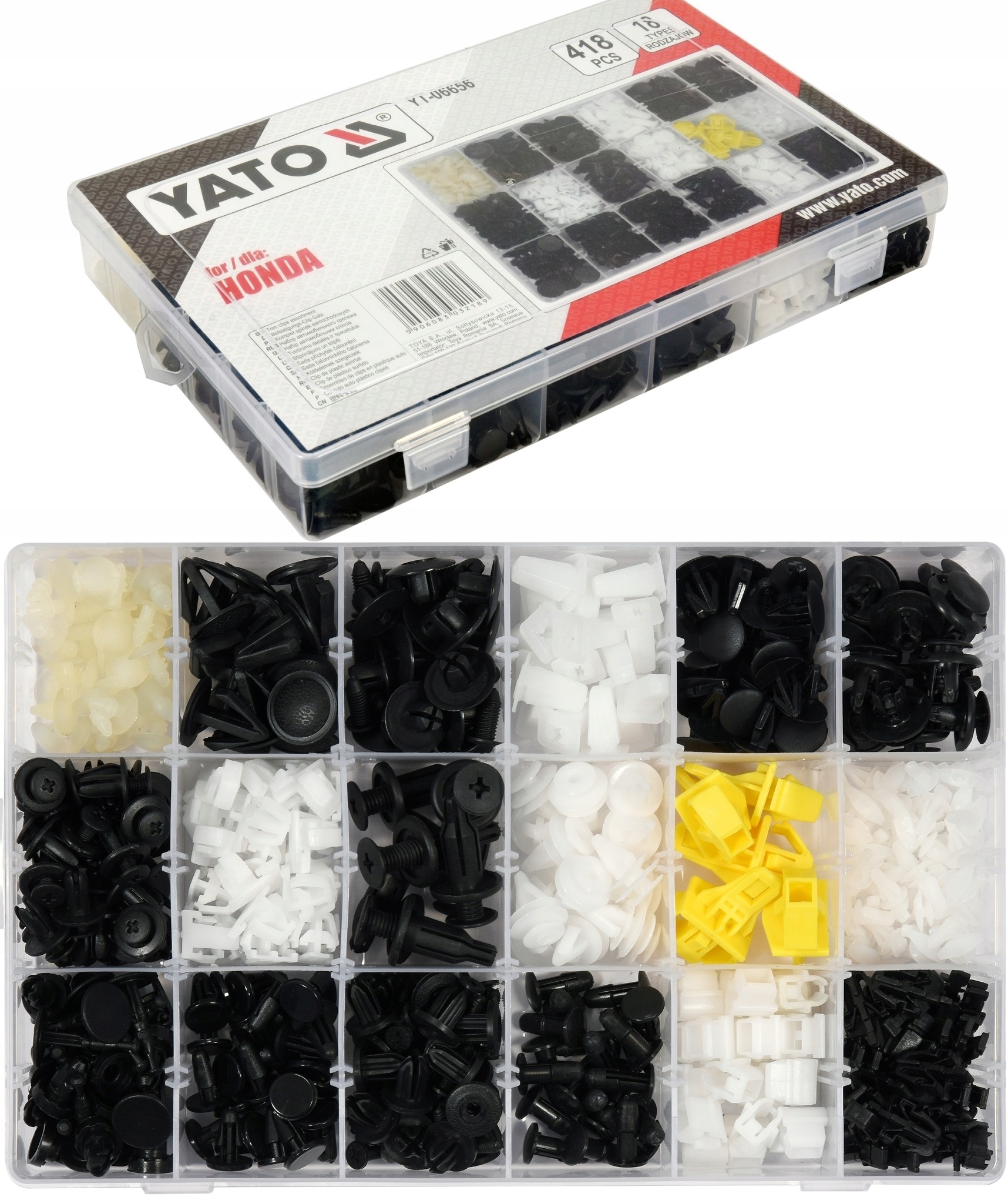 

Komplet Spinek Samochodowych Honda 418 Sztuk Yato