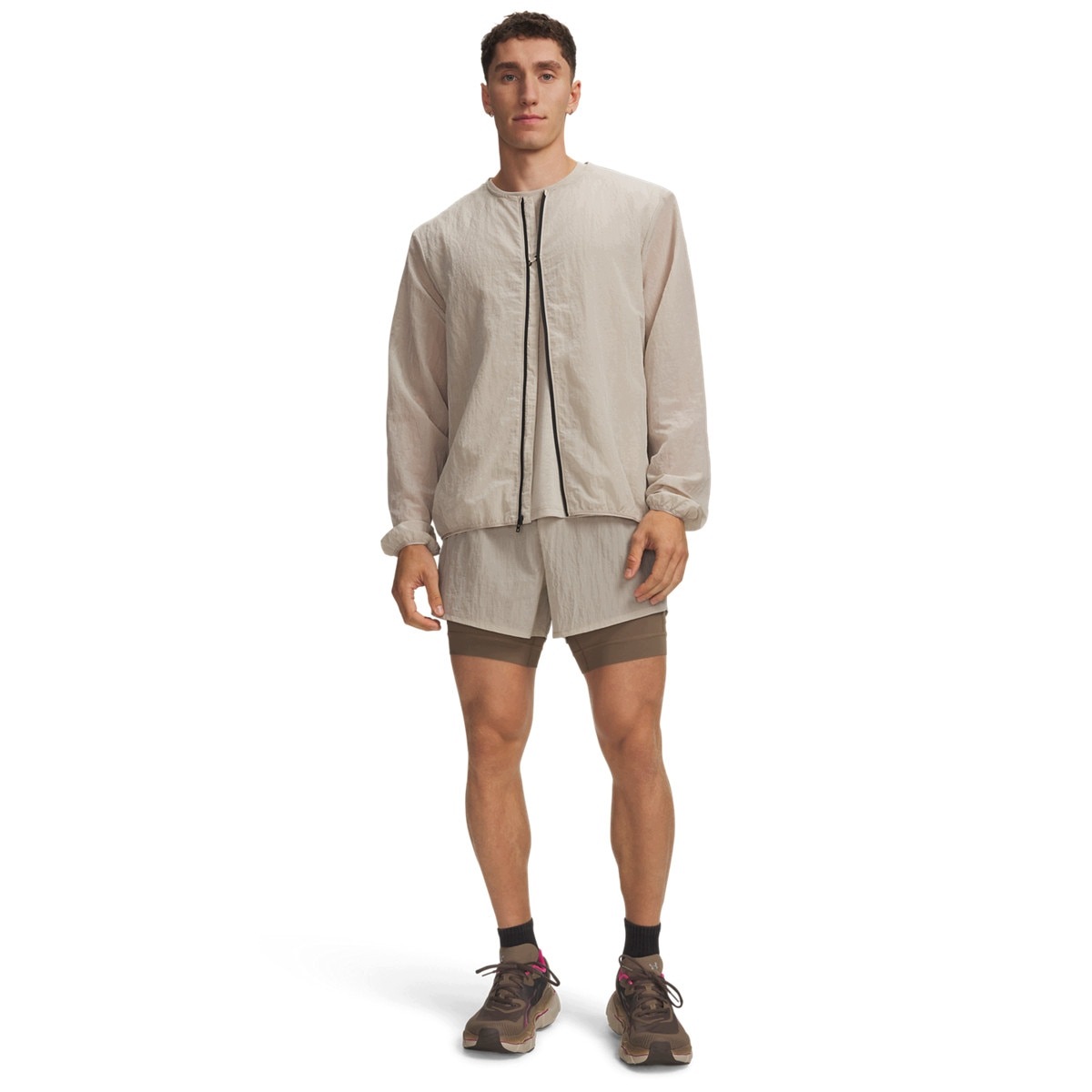 Męskie spodenki do biegania Under Armour Ua Hb Run Short Beżowy M