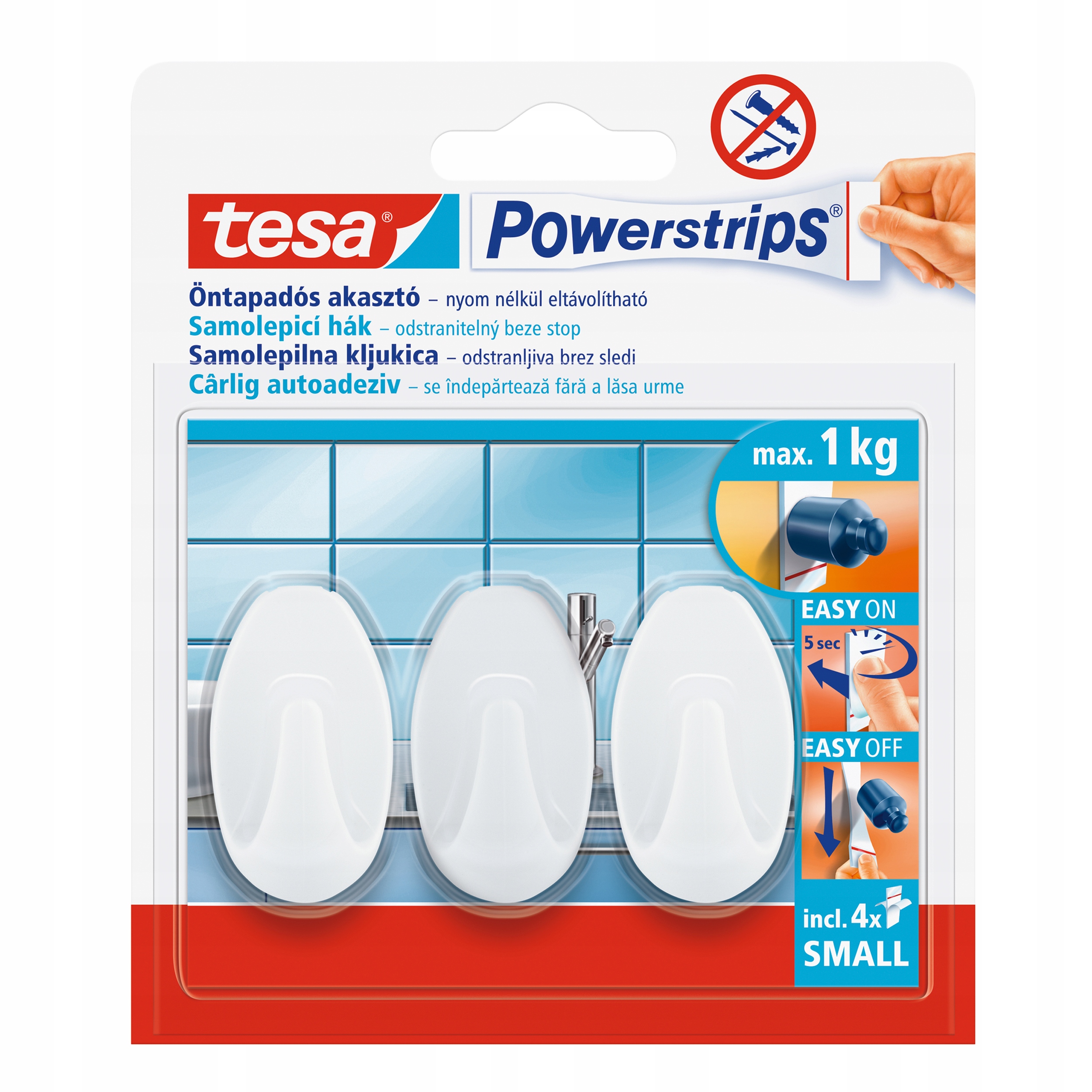 

Tesa Haczyki wieszaki białe 3szt Powerstrips 57533