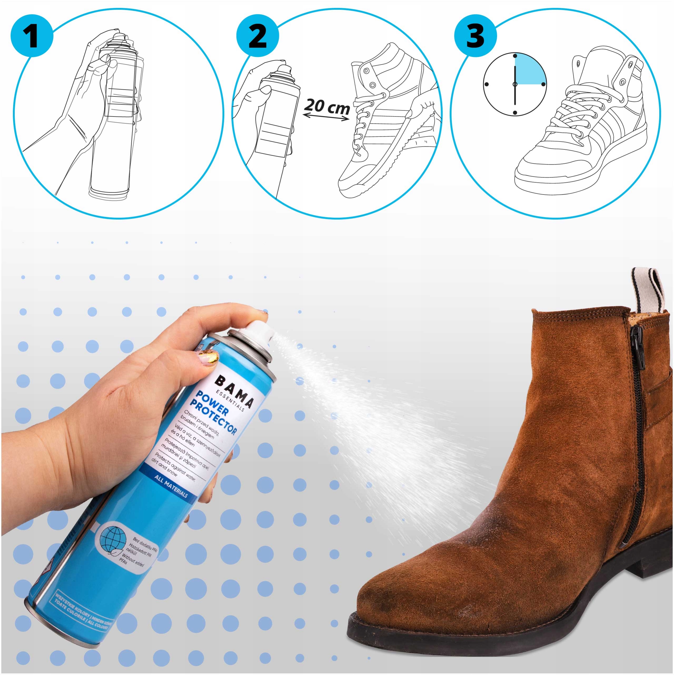 Impregnat do butów wodoodporny ochrona butów BAMA Power Protector 300 ml Pojemność 300 ml