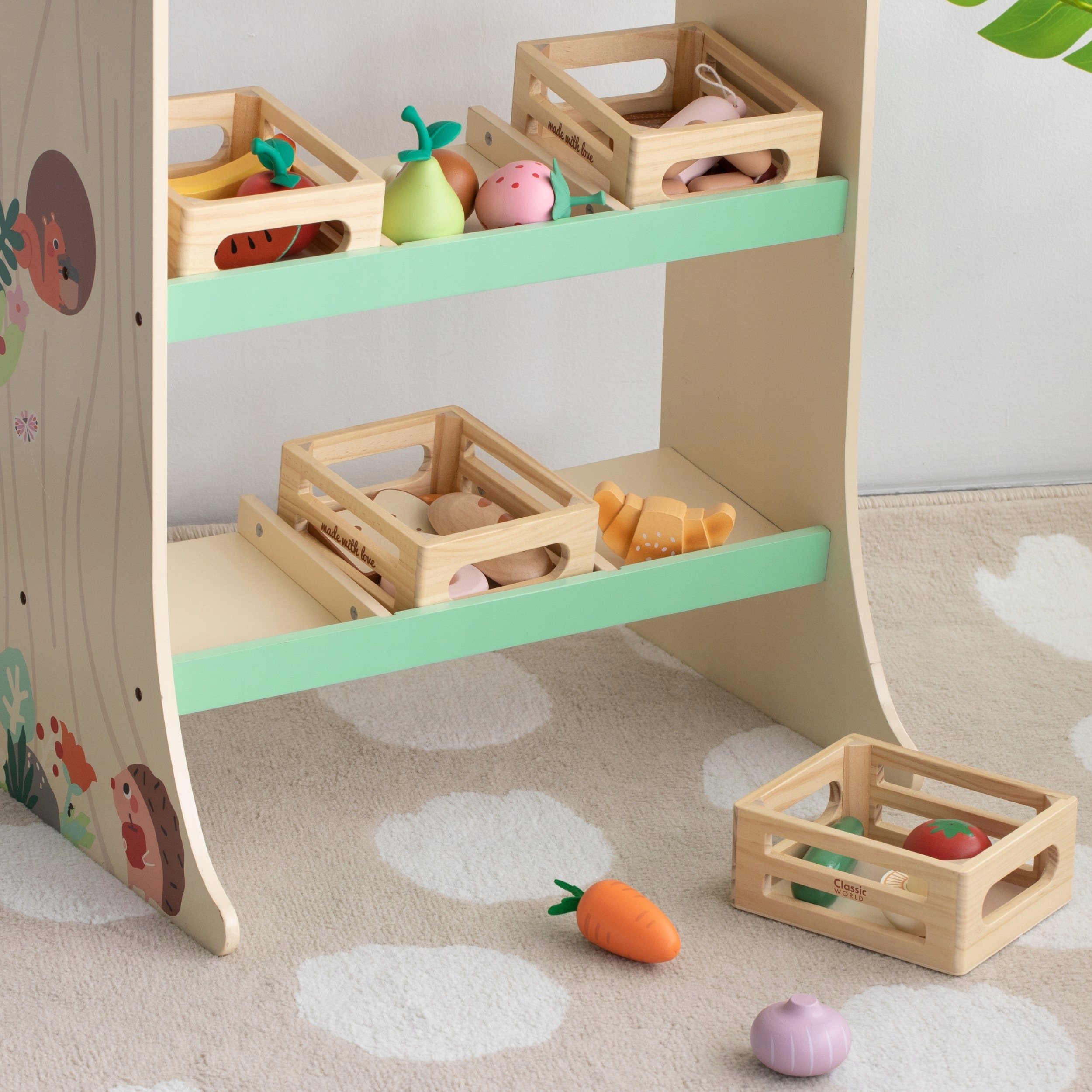 DREWNIANY ZESTAW PIECZYWA W SRZYNCE KOSZYKU WYPIEKI PIEKARNIA CLASSIC WORLD Marka Classic World