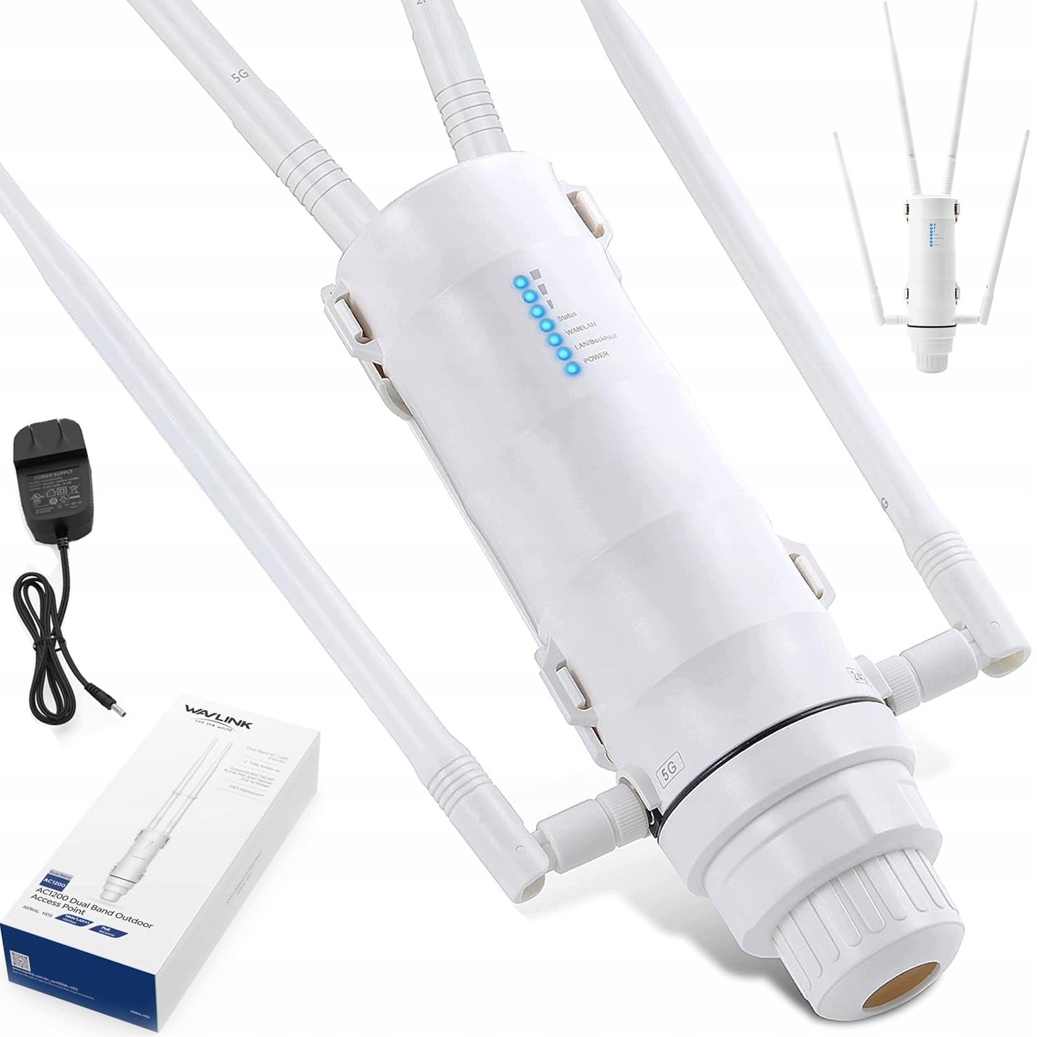 Wzmacniacz Sygnału Ap Access Point Router Repeater Wifi Wavlink Zewnętrzny