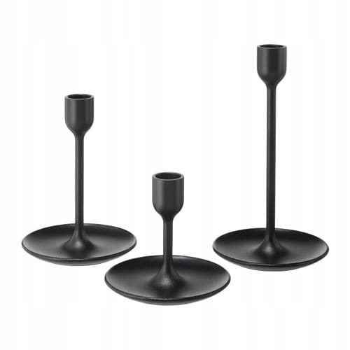 

Ikea Fulltalig Świeczniki 3 szt czarny