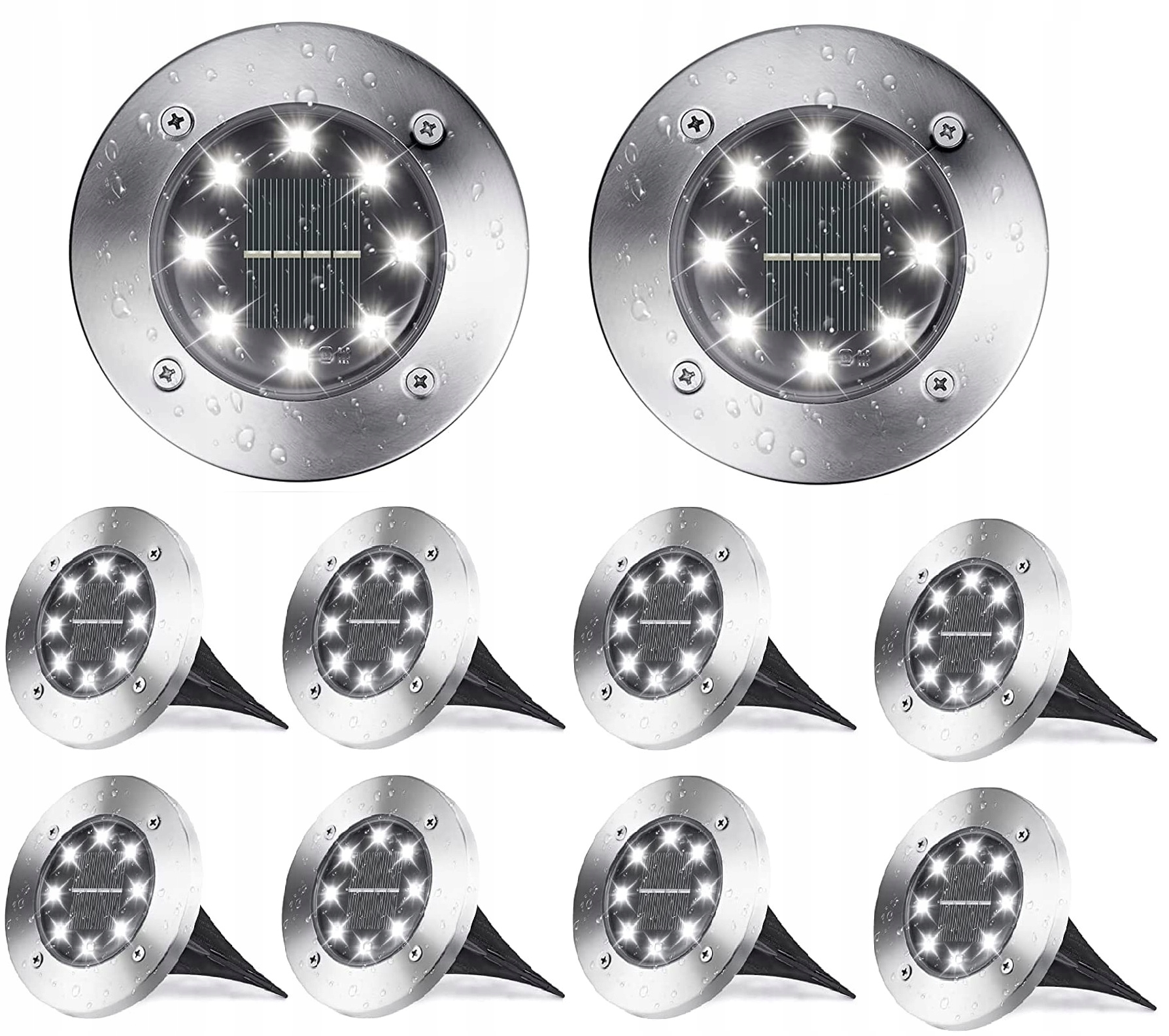 

Lampki Solarne Gruntowe Disk Light 10 Szt Zestaw