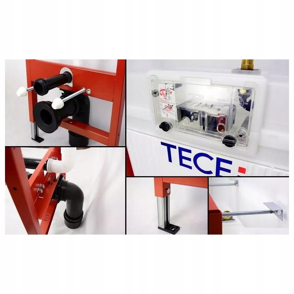 STELAŻ PODTYNKOWY DO WC TOALETY TECE ZESTAW WSPORNIKI MATA PRZYCISK CHROM Kod producenta 9400407