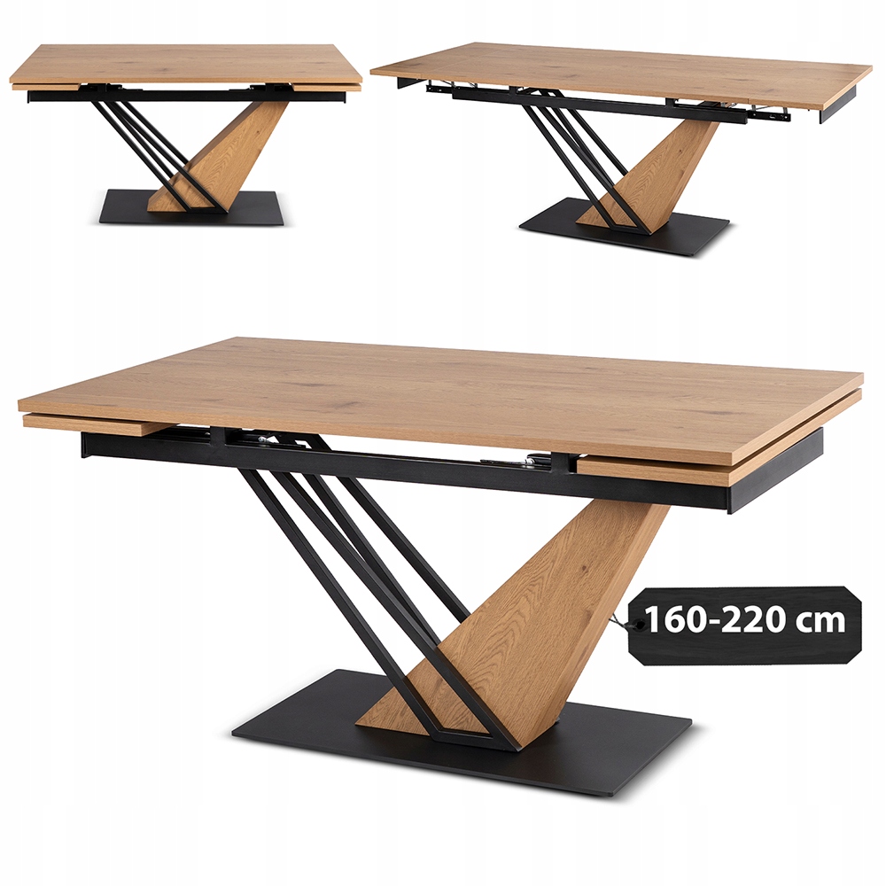 Rozkládací stůl do jídelny Kuchyňský obývací pokoj Velký dub Rex 160-220