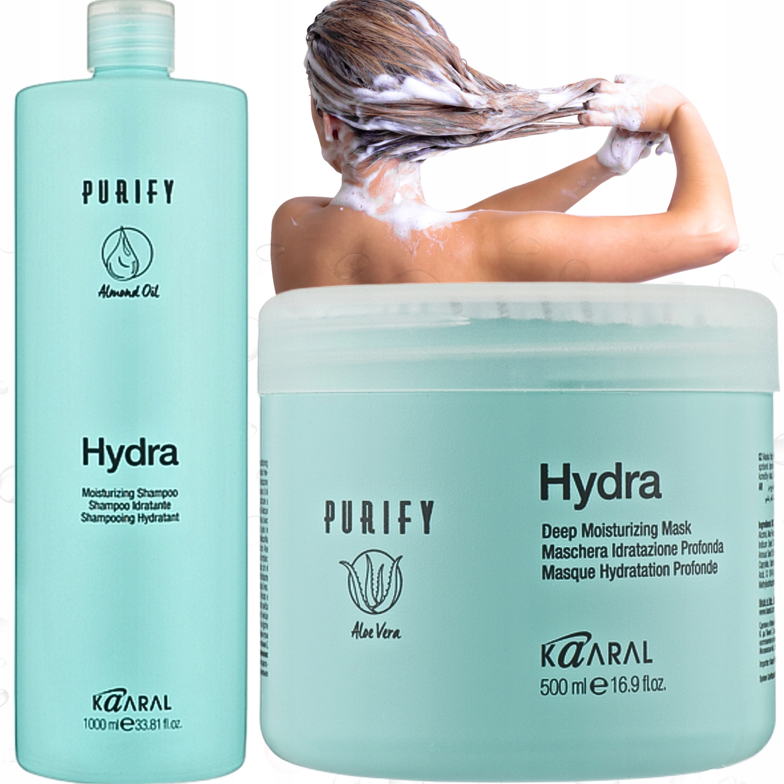 Sada Kaaral Hydra Na Vlasy Lehkost A Hydratace Šampon 1 L Maska 0.5 ML