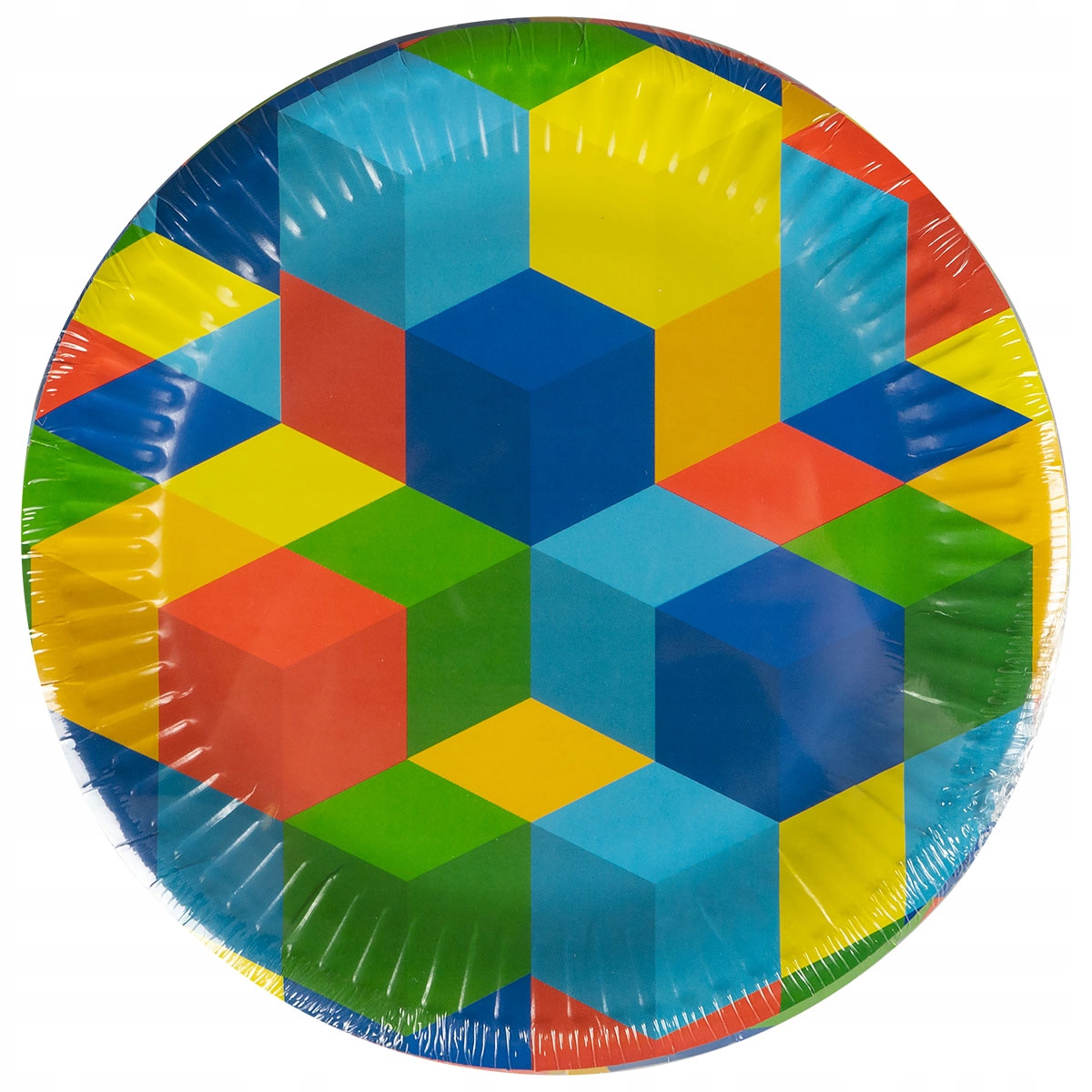 Talerze papierowe Klocki talerzyki kwadraty 18cm