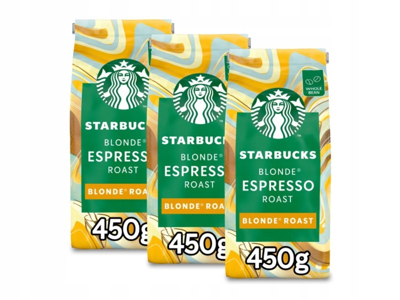 Kawa ziarnista Starbucks Espresso Blonde Roast Arabica 3 x 0.45 kg