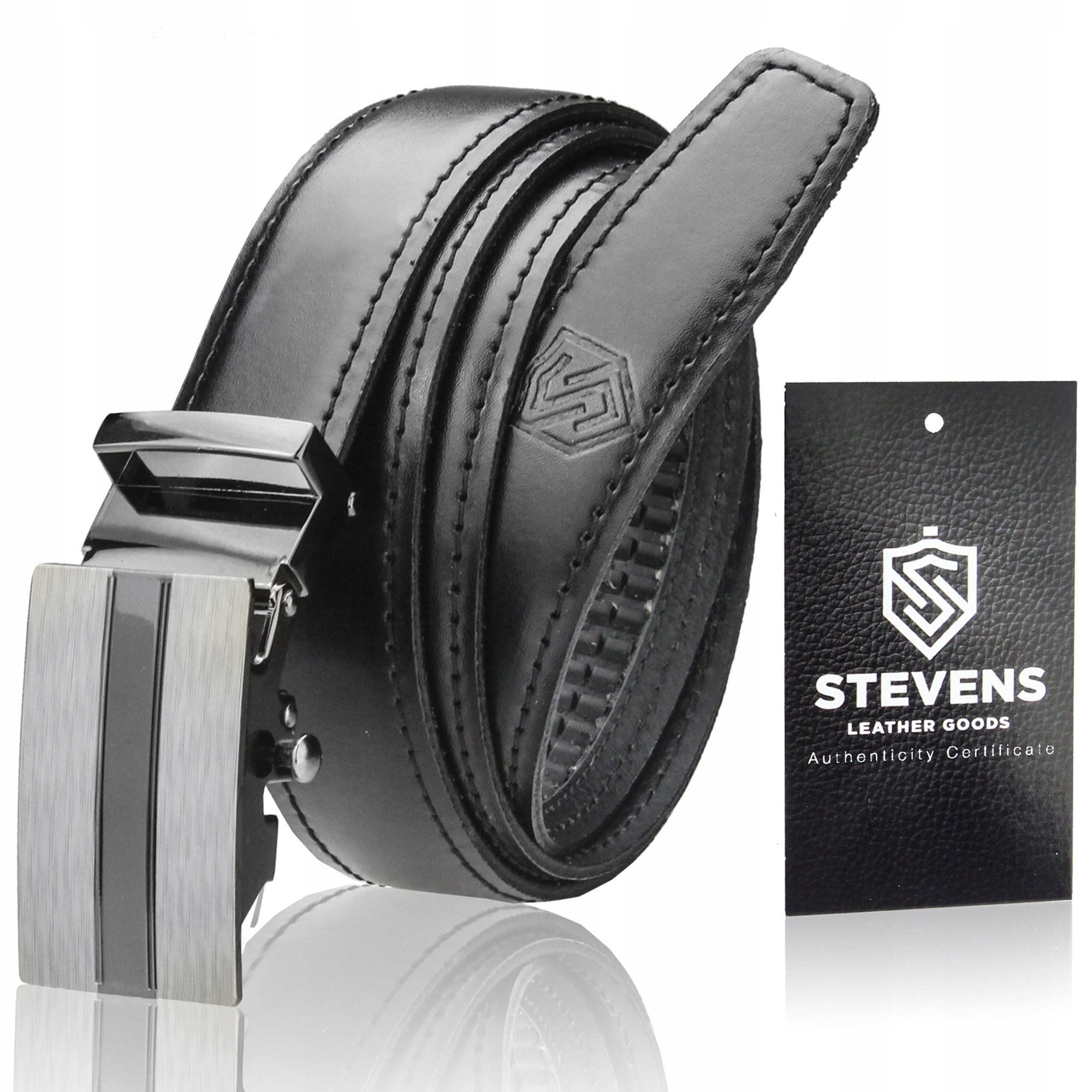 

Skórzany Pasek Do Spodni Automat Stevens 105cm 2C