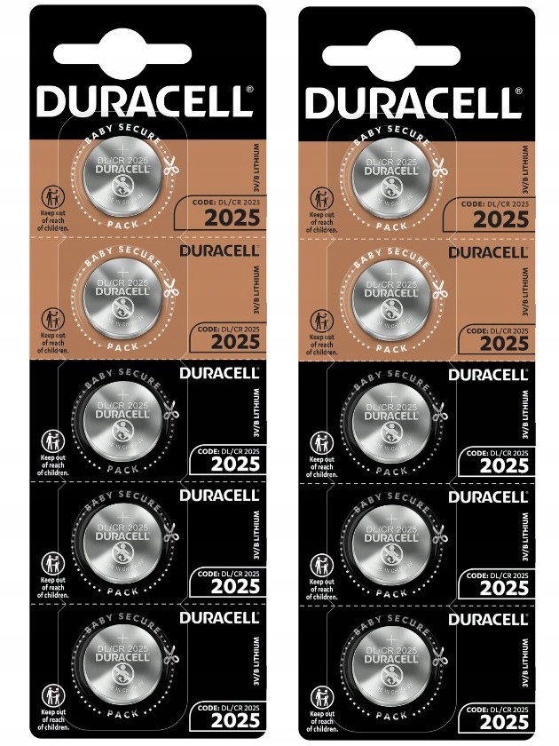 

Bateria Duracell Litowa Guzikowa CR2025 3V x10 szt