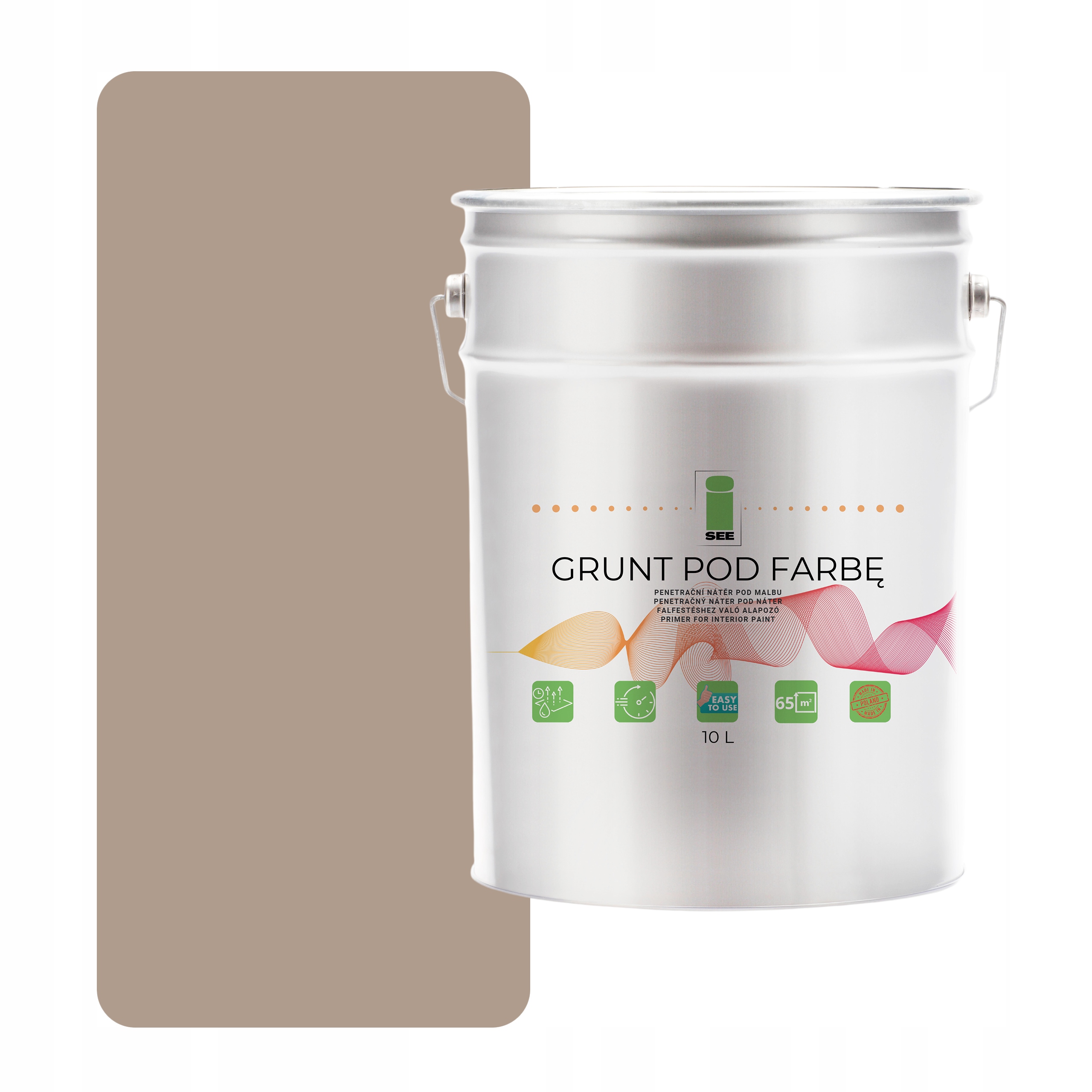 Podklad Pod Silikonovou Fasádní Barvu Béžovo Perleťový Odstín Hnědý 10L