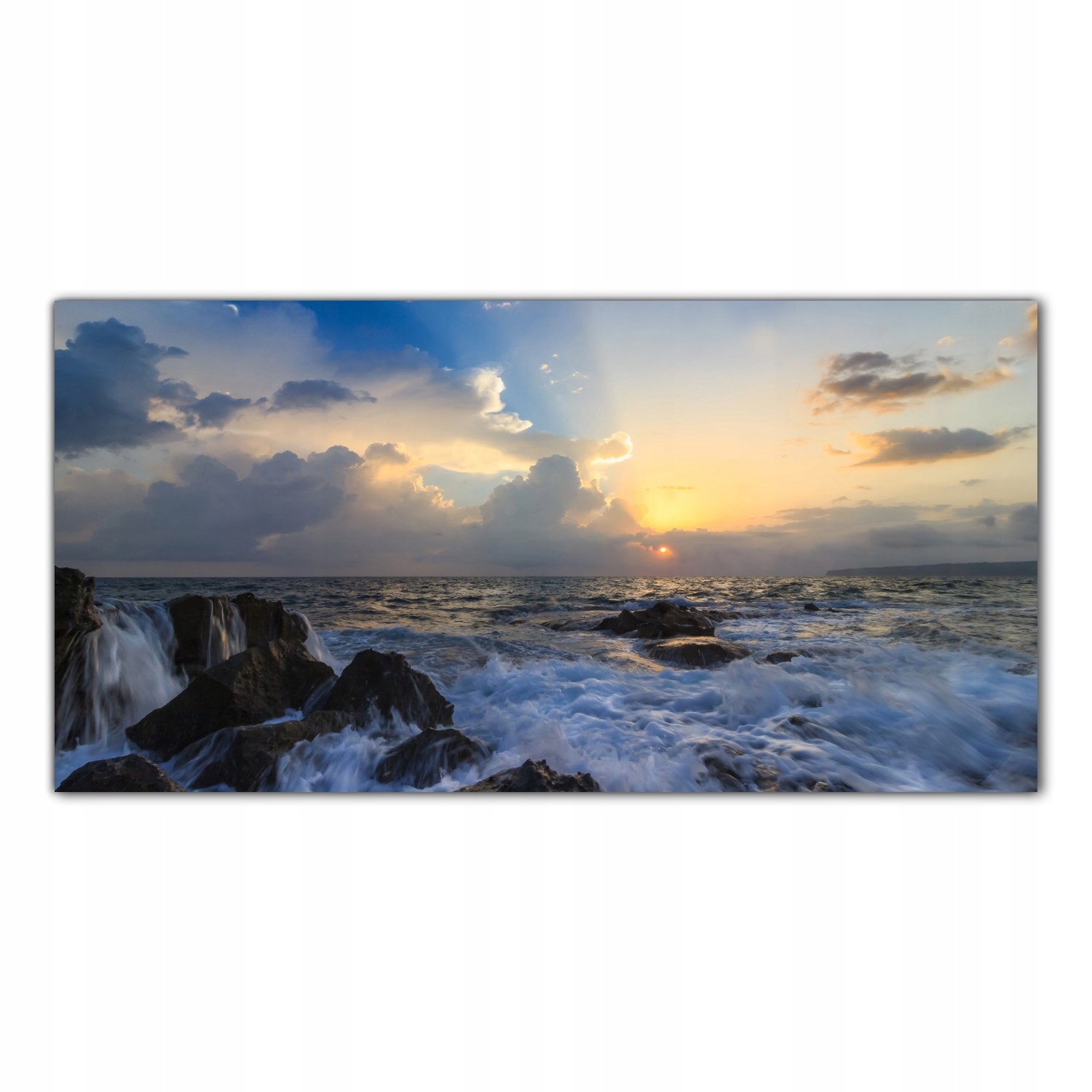 

Hartowany Obraz Szklany Ocean Zachód Słońca 120x60