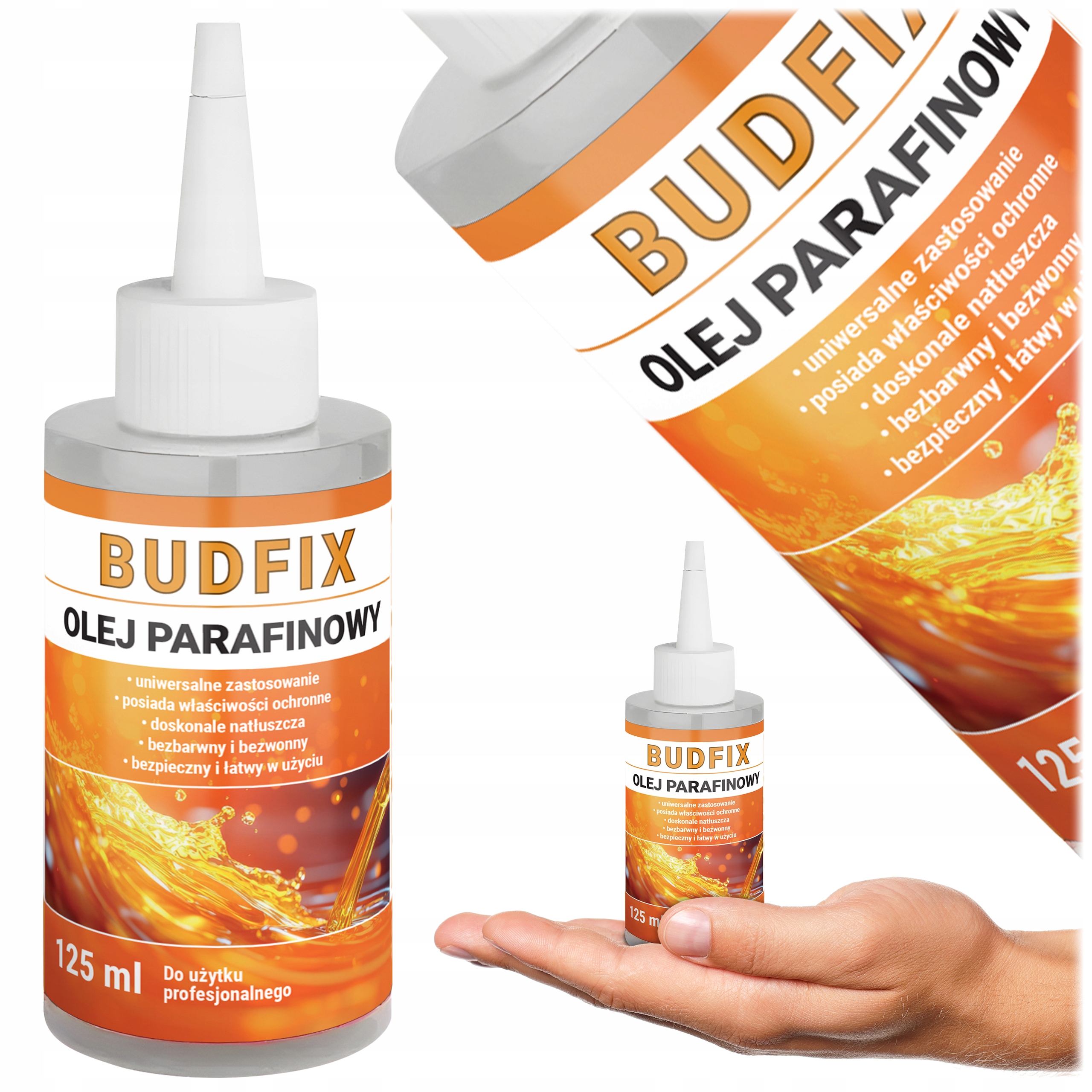 Olej Parafinowy ciekła parafina środek smarny o czystości medycznej 125ml