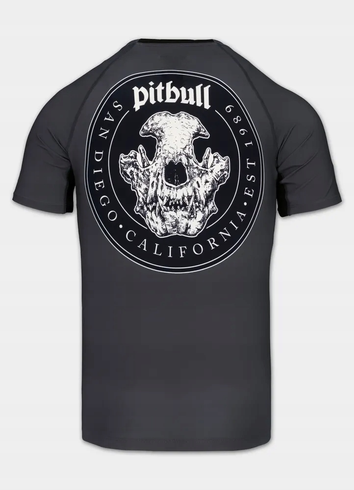 Pánský krátký Rashguard Pitbull – tréninkové tričko s potiskem Skull Logo