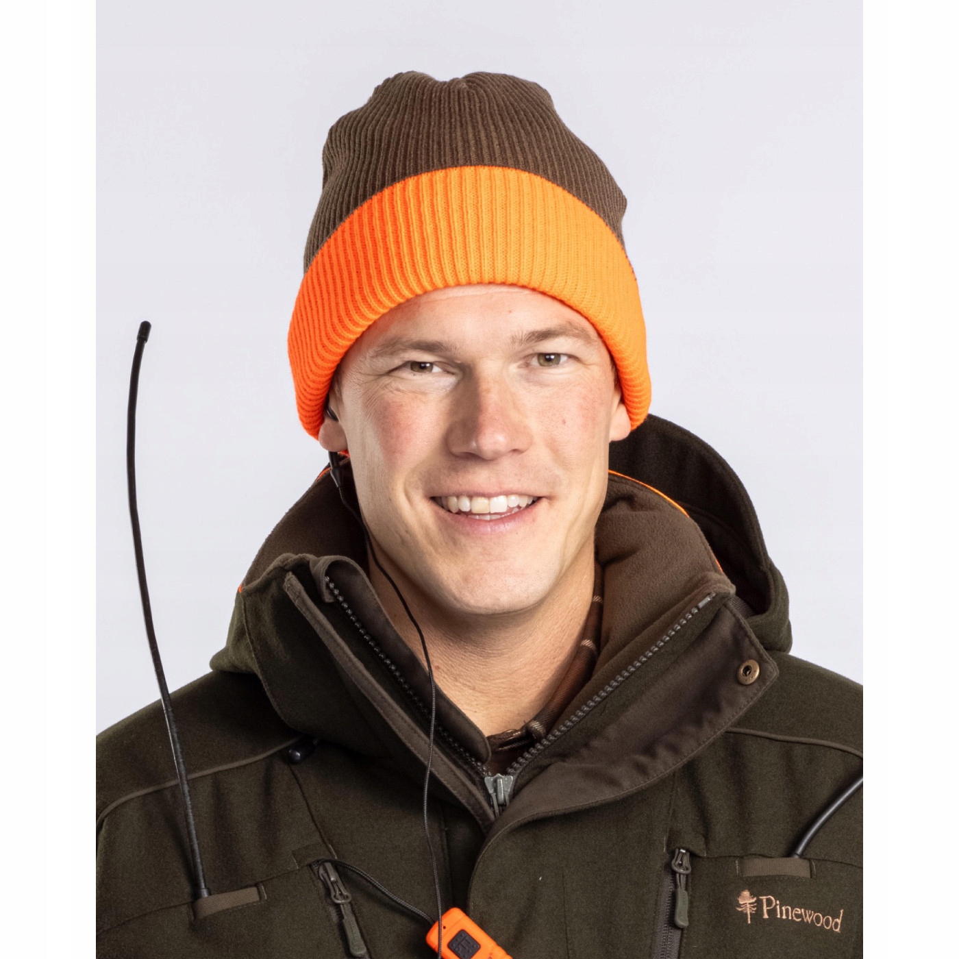 Zimní čepice Smaland Reversible Hunters Pinewood oranžová zelená vlna 1165