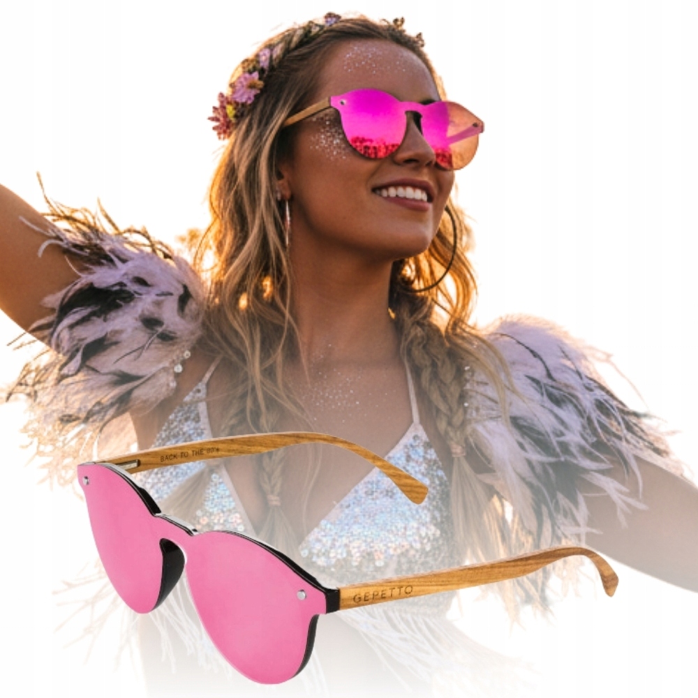 Okulary przeciwsłoneczne Gepetto Abba Watermelon z polaryzacją UV400 i etui