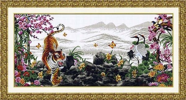 Křížková výšivka počítaná sada (kanva, mulina)