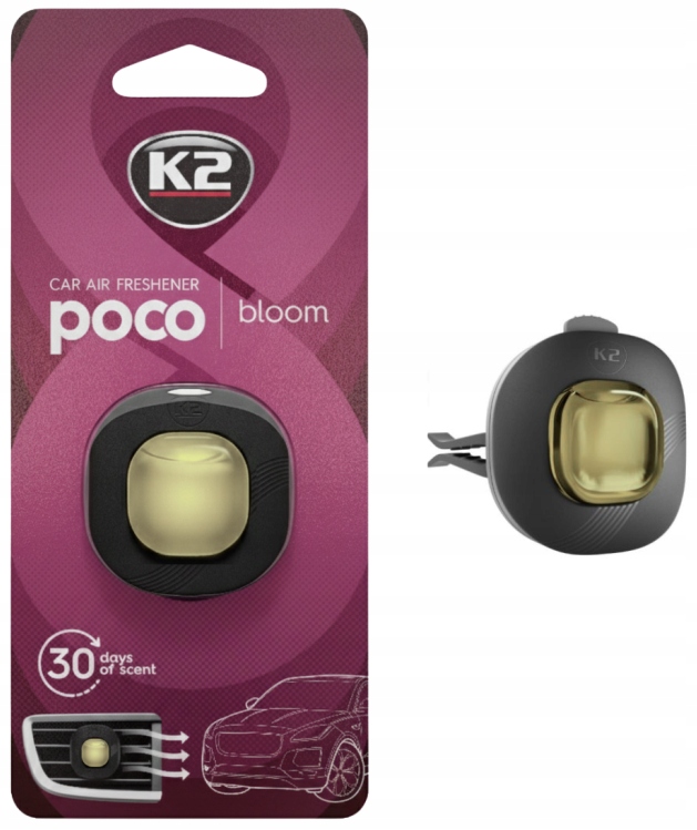 K2 Poco Bloom zapach samochodowy do samochodu auta W Kratkę Nawiewu