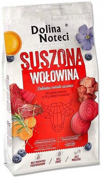 Dolina Noteci Premium Karma Z Suszoną Wołowiną Dla Psa 9kg
