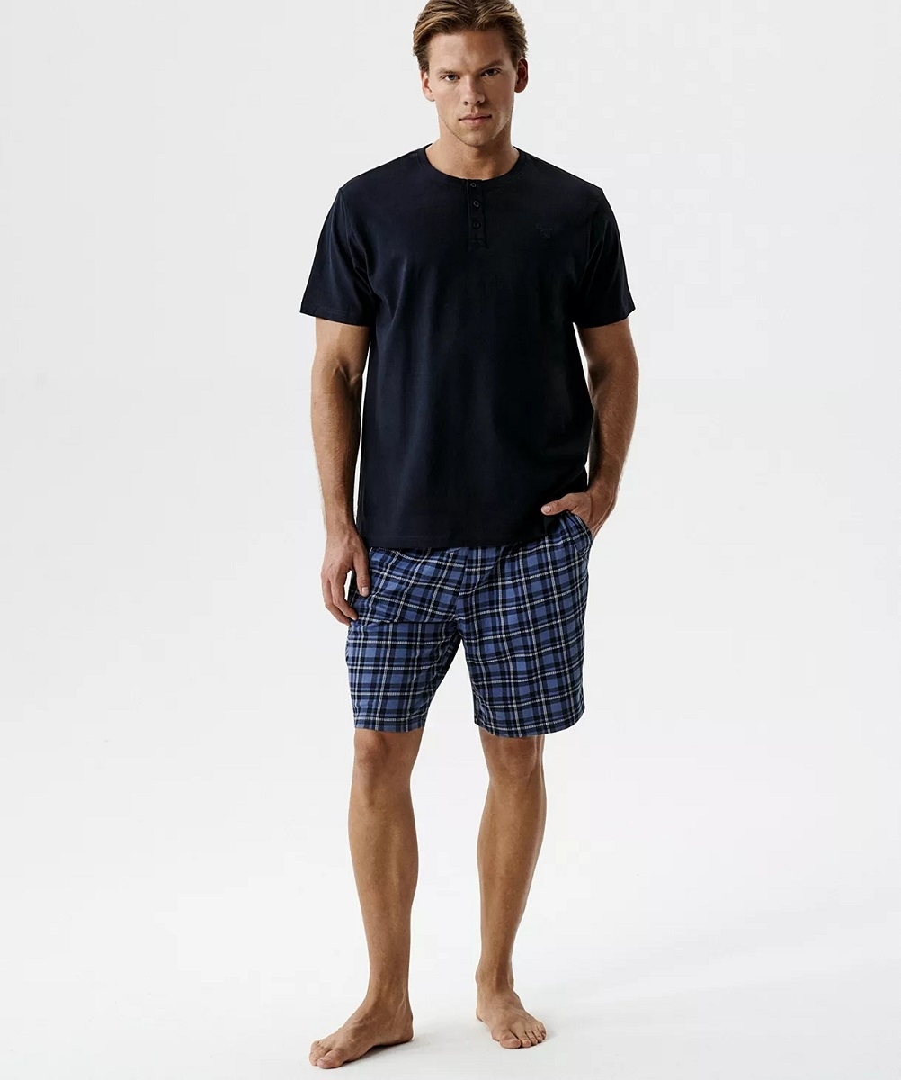 Pánské Pyžamo S Krátkým Rukávem Atlantic NMP401/HRA/DEN/L