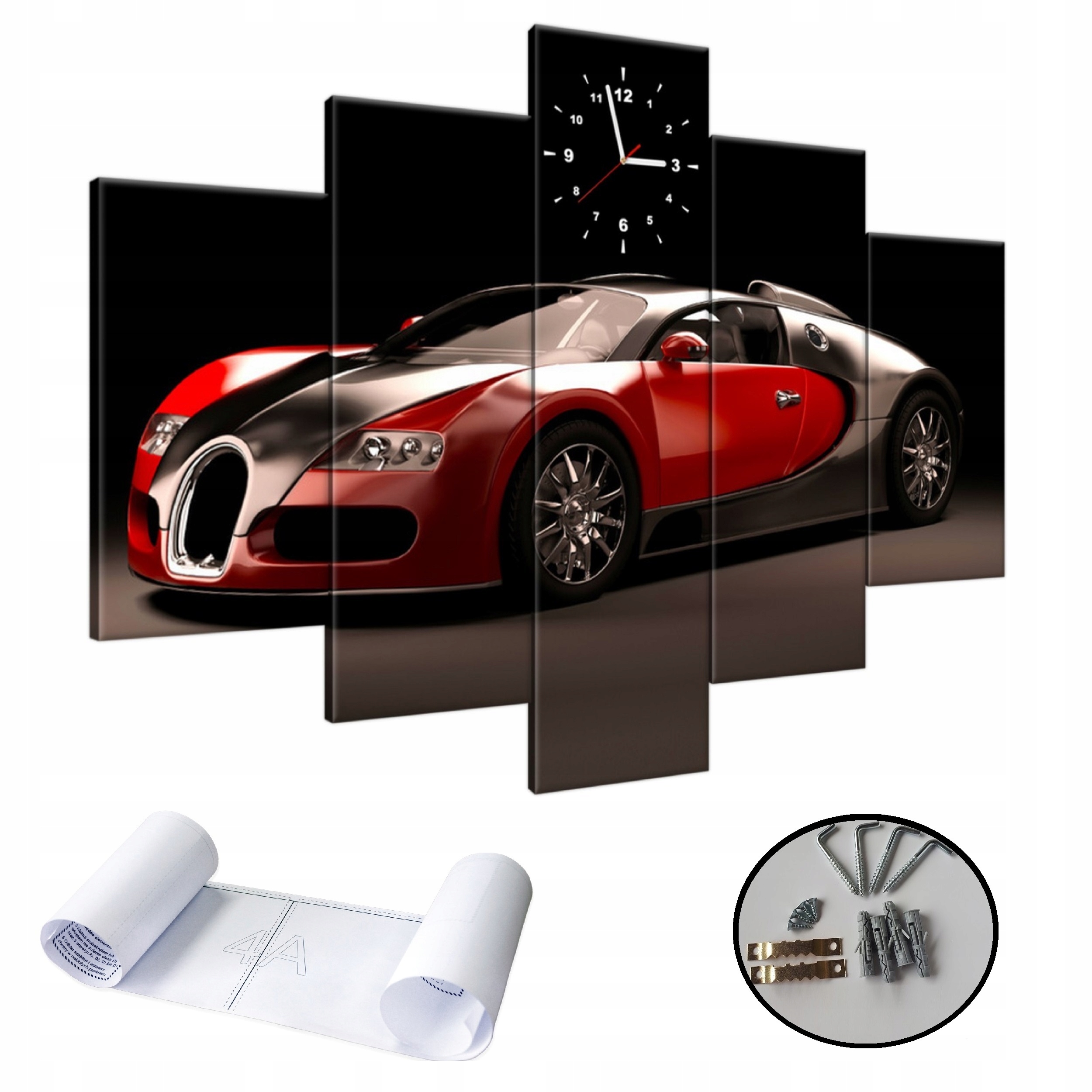 

Obraz Na Ścianę Zegar Auto Samochód Bugatti