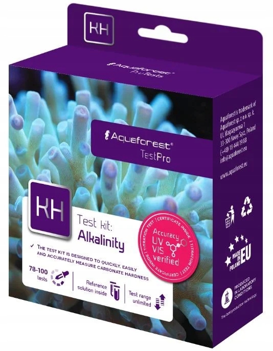 Test Měřič Uhličitanové Tvrdosti Kh Mořské Akvárium 78-100 Test