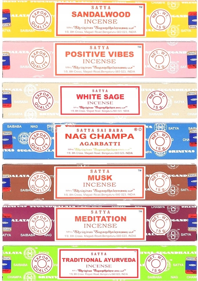 

Kadzidełka Zapachowe Satya MIX Zestaw B 7x15g