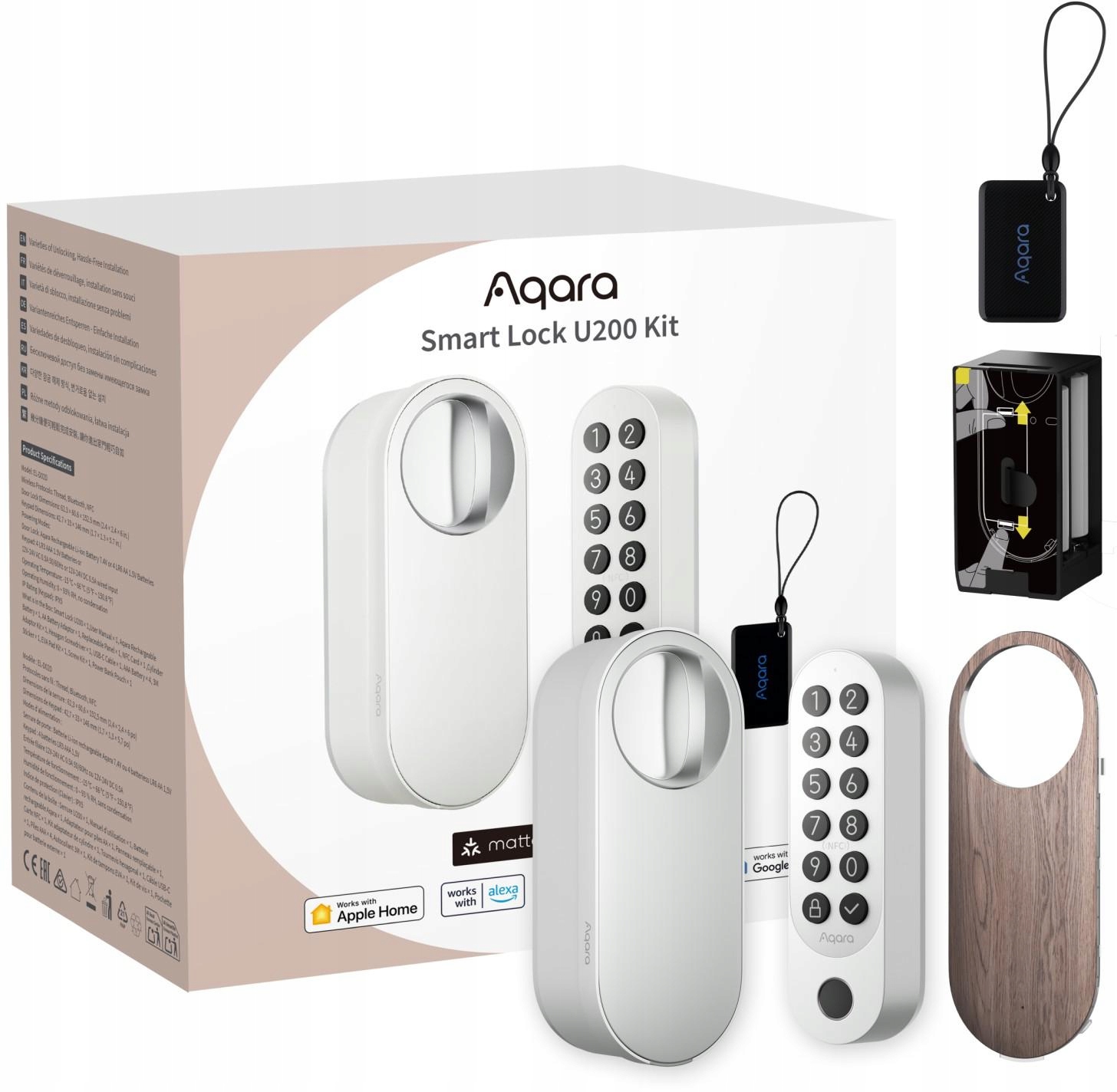Aqara Smart Lock U200 Kit Bílý Inteligentní zámek dveří EL-D02DW