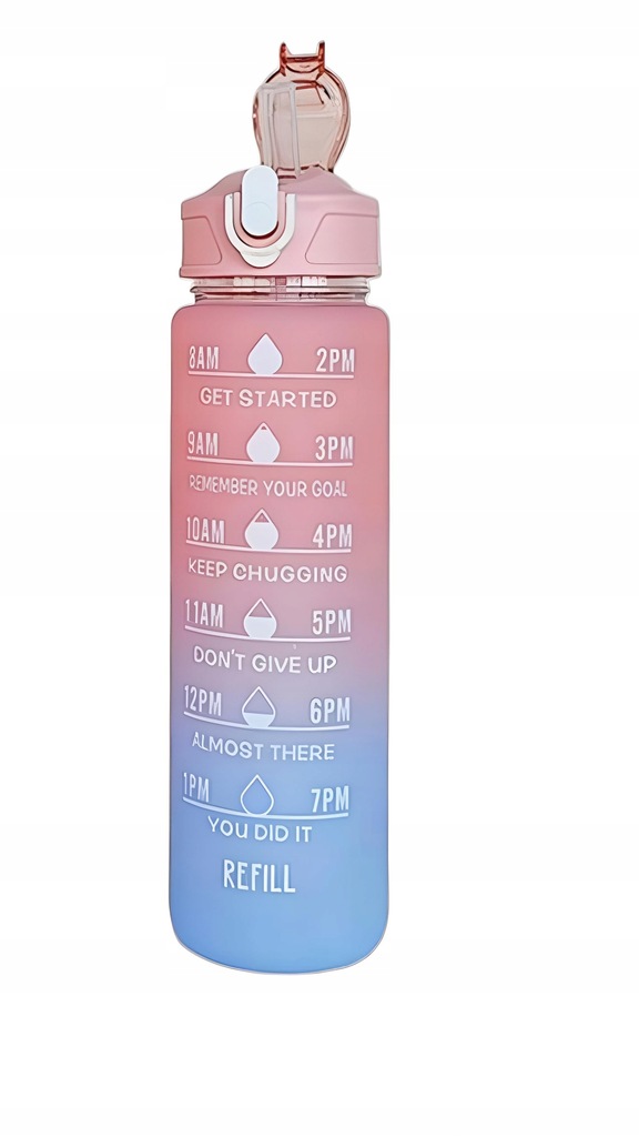 ZESTAW 3SZT BUTELKA NA WODĘ BIDON Z MIARKĄ SIŁOWNIA FITNESS 2L 750ML 300ML Marka inna marka