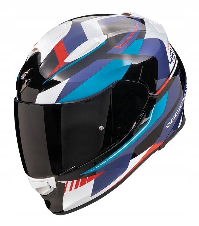 Scorpion EXO-491 Abilis Black Blue Red športová integrálna prilba s blendou L