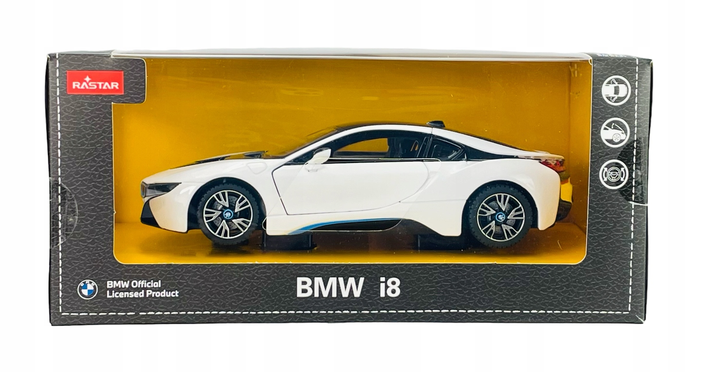 RASTAR BMW i8 BIAŁY 1:24 NOWY METALOWY MODEL Kolor dominujący biel