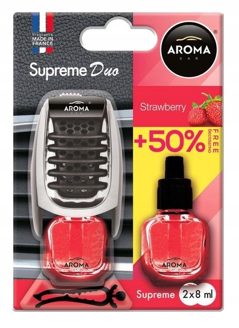 

Aroma Supreme Duo Strawberry Odświeżacz samoch.