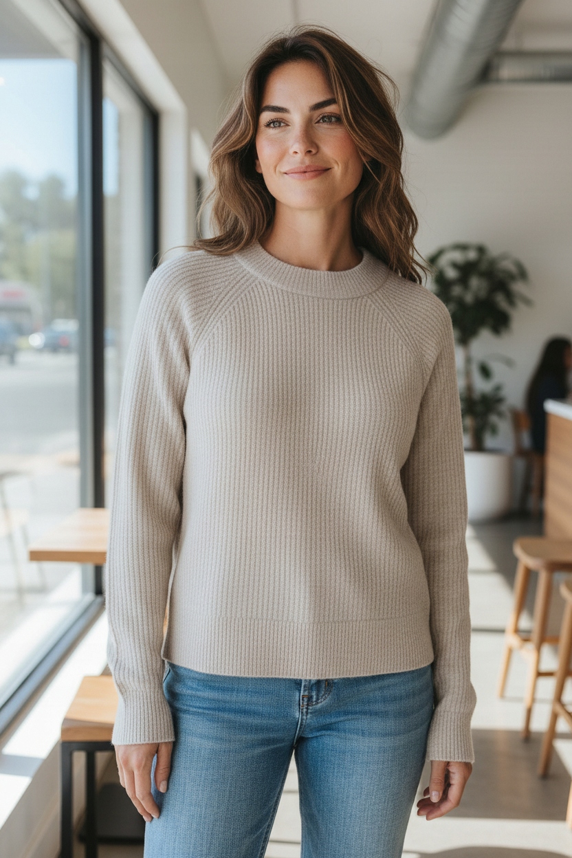 Dámský svetr Xs Slfzlanna Ls Knit |O-Neck birch