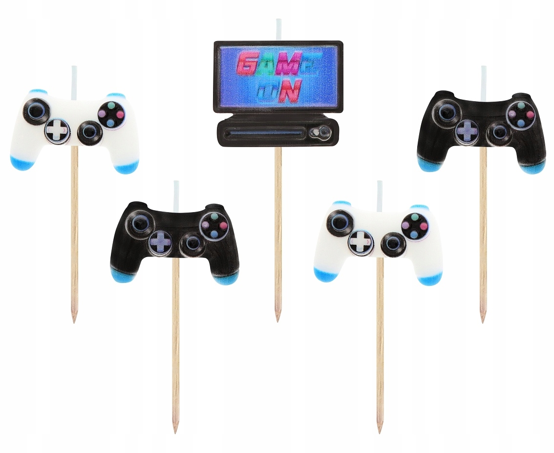 

Świeczki Tort Pikery Game On Piksele Gracza 5 szt.