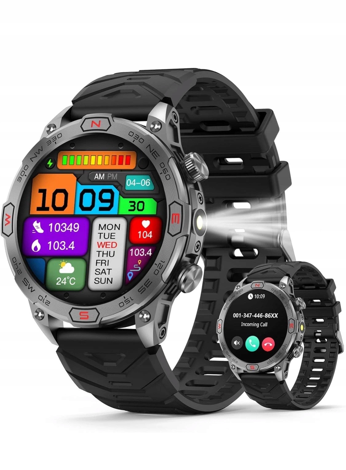 Dámské sportovní hodinky Chytré Hodinky pro muže s operačním systémem Android iOS 1.43'' Amoled 450 mAh